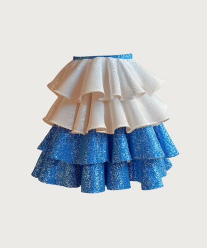 Cascade sparkle ruffle skirt