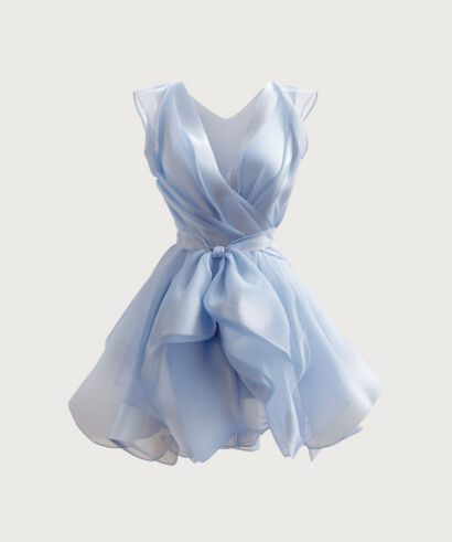 Blue breeze wrap dress